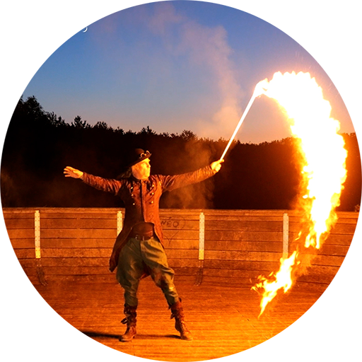 Spectacle de feu et de lumière